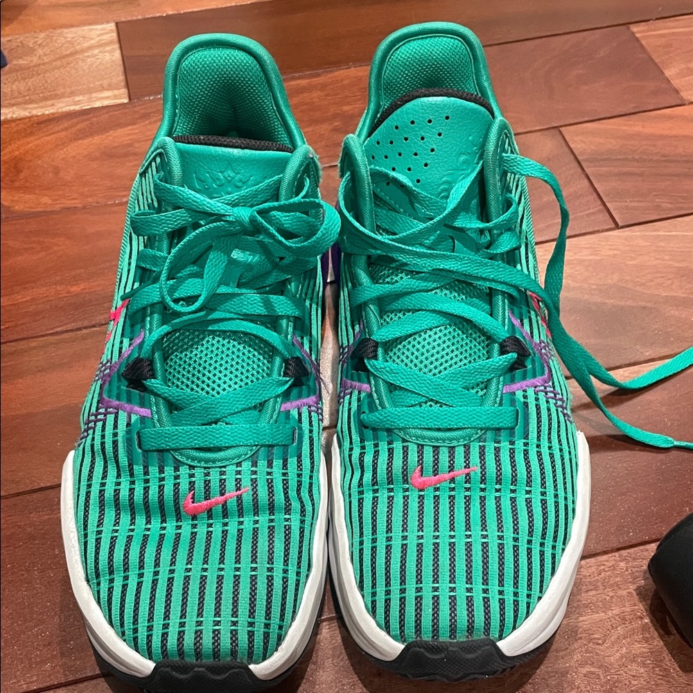 Nike Air Basketball Women's Teal and Pink Athletic Shoes